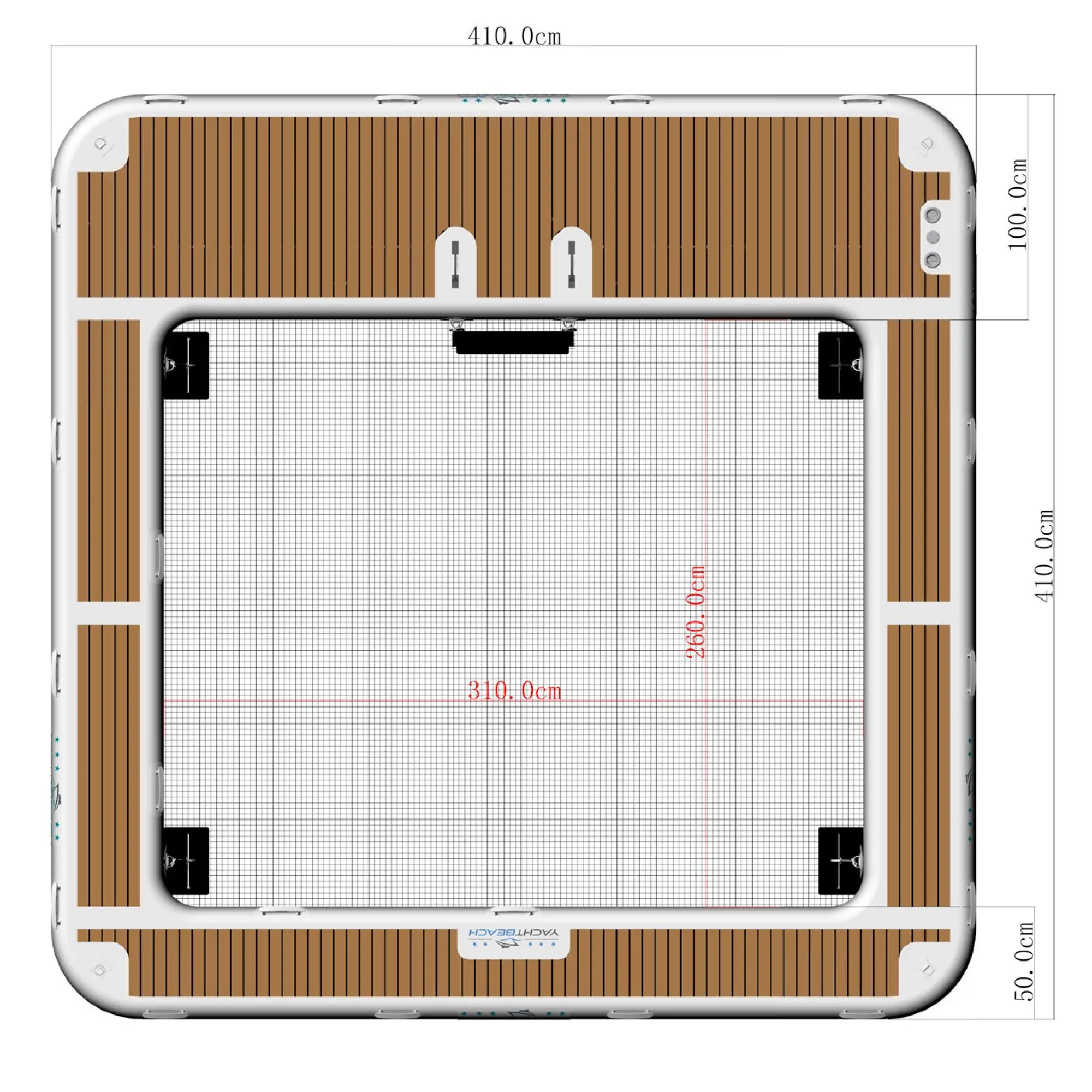 Yachtbeach Luxury Pool 4.1 x 4.1 x 0.2m Dropstitch