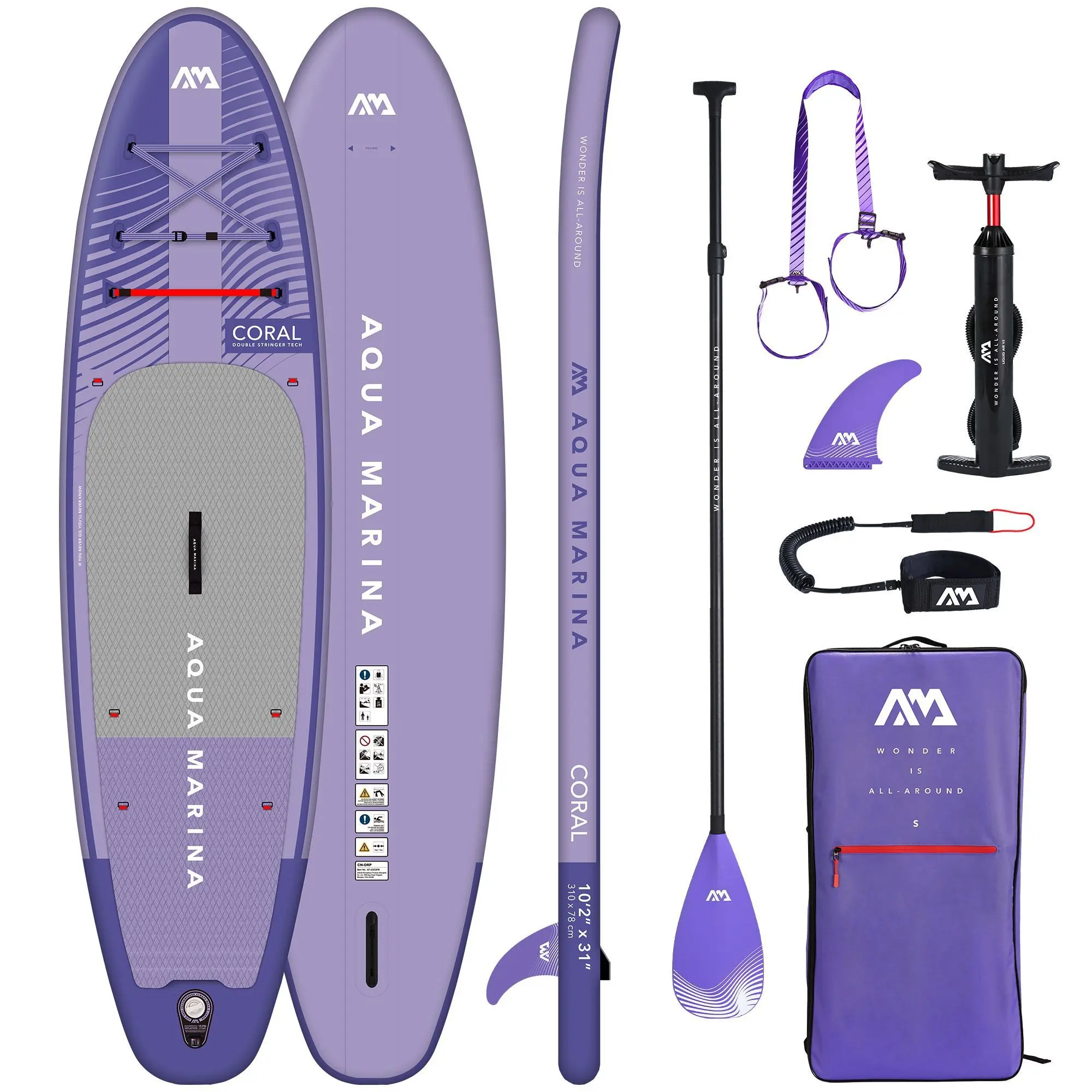 Aqua Marina Coral 2023 (Night Fade) - Advanced ALL - Around iSUP 310 x 78 x 12cm